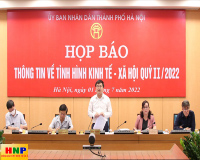 Hà Nội: Họp báo thông tin về tình hình kinh tế - xã hội quý II/2022